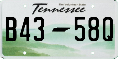 TN license plate B4358Q