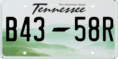 TN license plate B4358R