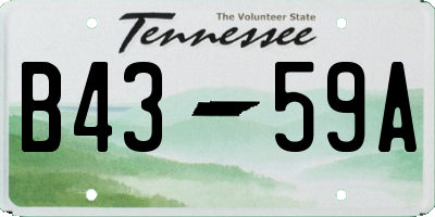 TN license plate B4359A