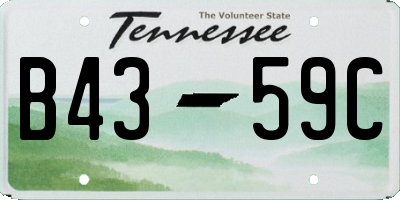 TN license plate B4359C