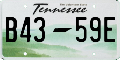 TN license plate B4359E