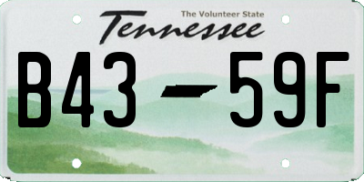 TN license plate B4359F