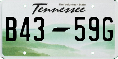 TN license plate B4359G