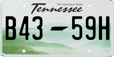 TN license plate B4359H