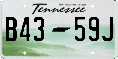 TN license plate B4359J