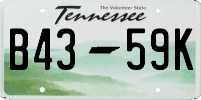TN license plate B4359K