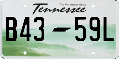 TN license plate B4359L