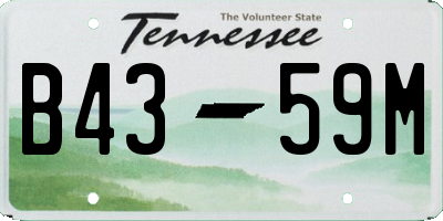TN license plate B4359M