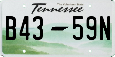 TN license plate B4359N