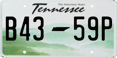 TN license plate B4359P