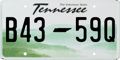 TN license plate B4359Q