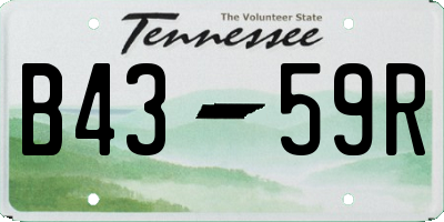 TN license plate B4359R