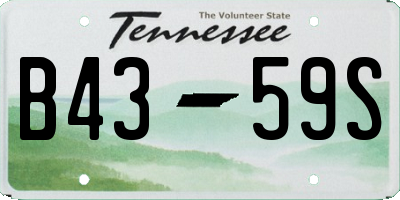 TN license plate B4359S