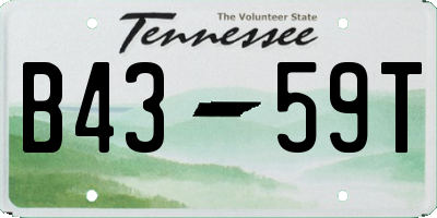 TN license plate B4359T