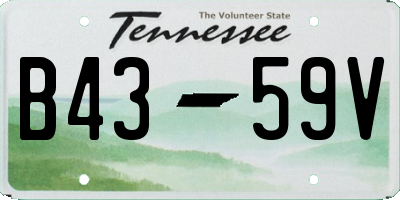 TN license plate B4359V