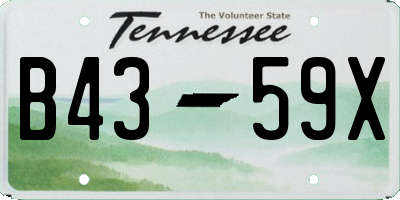 TN license plate B4359X