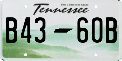 TN license plate B4360B