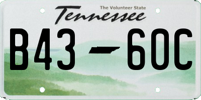 TN license plate B4360C
