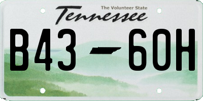 TN license plate B4360H