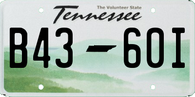 TN license plate B4360I