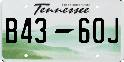 TN license plate B4360J