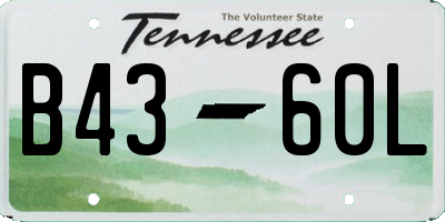 TN license plate B4360L