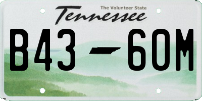 TN license plate B4360M