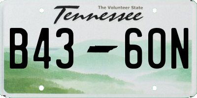 TN license plate B4360N