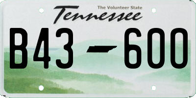 TN license plate B4360O