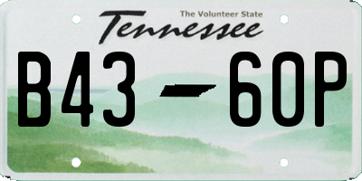 TN license plate B4360P
