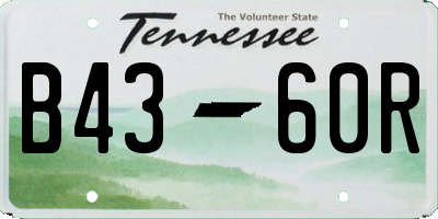 TN license plate B4360R