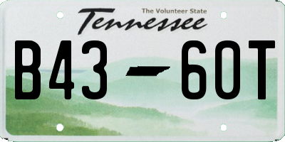 TN license plate B4360T