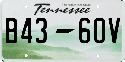 TN license plate B4360V