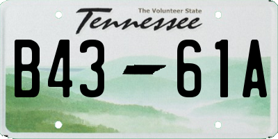 TN license plate B4361A