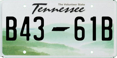 TN license plate B4361B