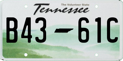 TN license plate B4361C