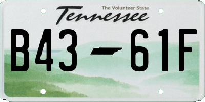 TN license plate B4361F