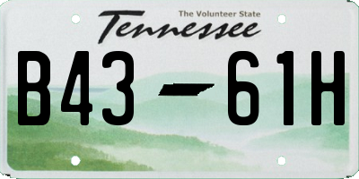 TN license plate B4361H