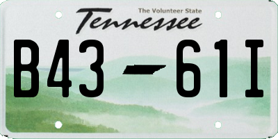 TN license plate B4361I