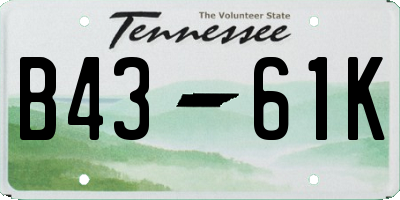 TN license plate B4361K