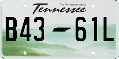 TN license plate B4361L