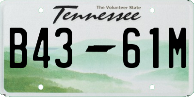 TN license plate B4361M