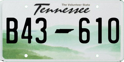 TN license plate B4361O