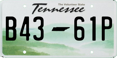TN license plate B4361P