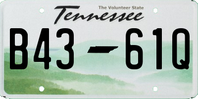 TN license plate B4361Q