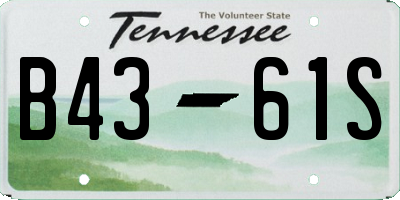 TN license plate B4361S