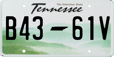 TN license plate B4361V