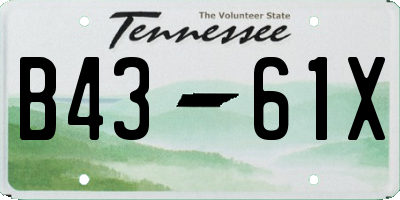 TN license plate B4361X