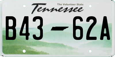 TN license plate B4362A