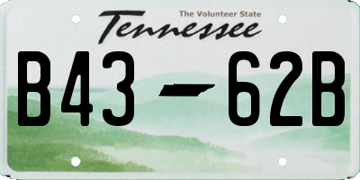 TN license plate B4362B